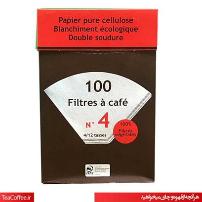 فیلتر قهوه ساز فرانسه ۱۰۰ عددی سفید