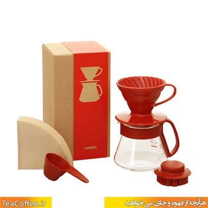 کیت قهوه ساز سرامیکی وی۶۰ هریو  ۰۱ قرمز